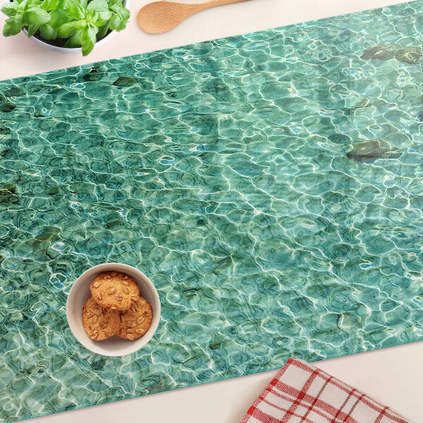 Edzett üveg vágódeszka Medencevíz mintázata