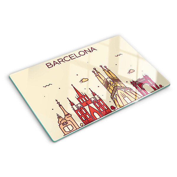 Üveg vágódeszka Barcelona és építészete