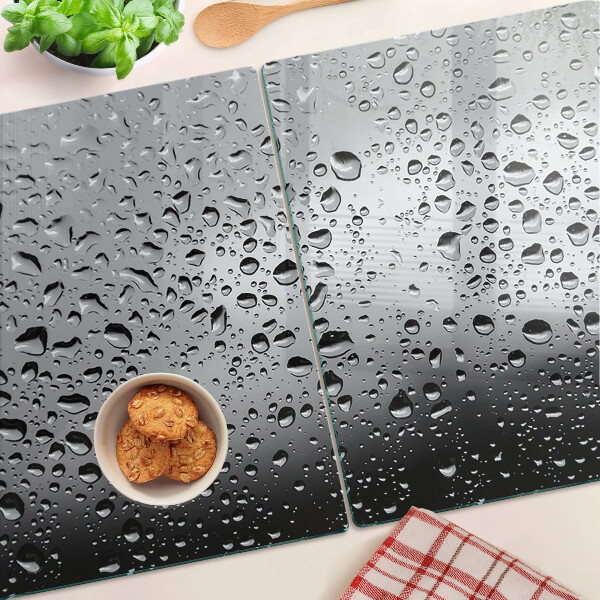 Edzett üveg vágódeszka Vízcseppek az üvegen
