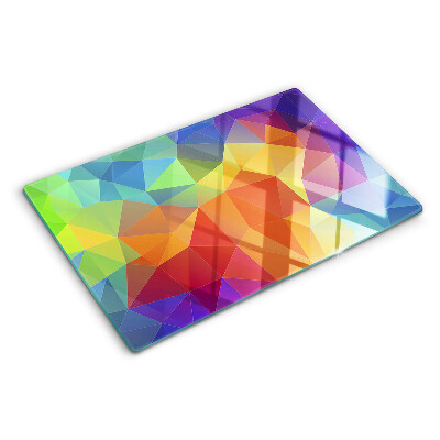 Üveg vágódeszka fényképpel A színes háromszögek geometriája