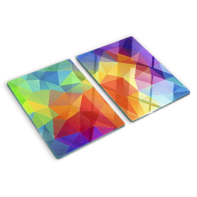 Üveg vágódeszka fényképpel A színes háromszögek geometriája