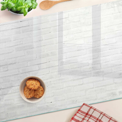 Üveg vágódeszka fényképpel Téglafal minimalista stílusban