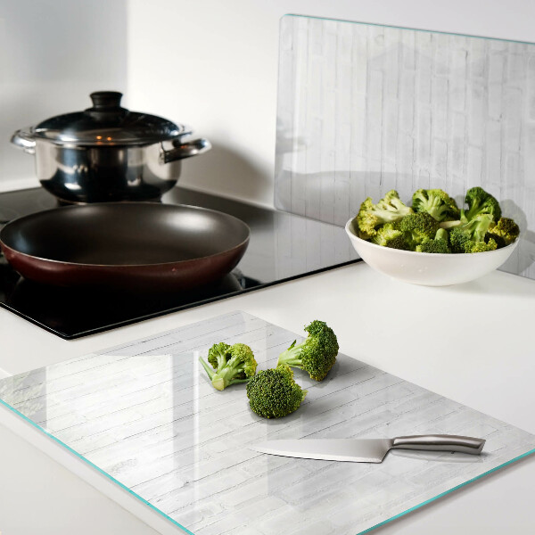 Üveg vágódeszka fényképpel Téglafal minimalista stílusban