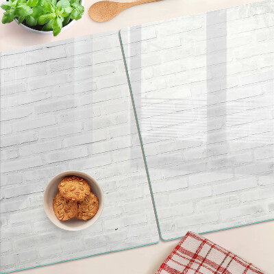 Üveg vágódeszka fényképpel Téglafal minimalista stílusban