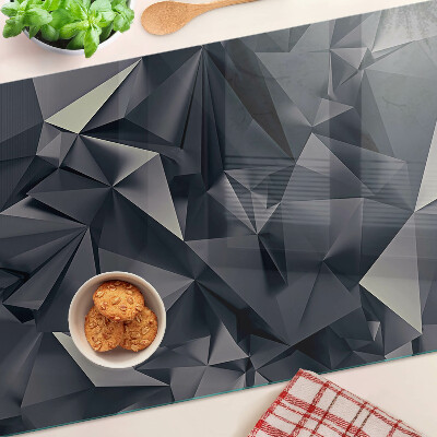 Edzett üveg vágódeszka Geometria a szürke árnyalataiban