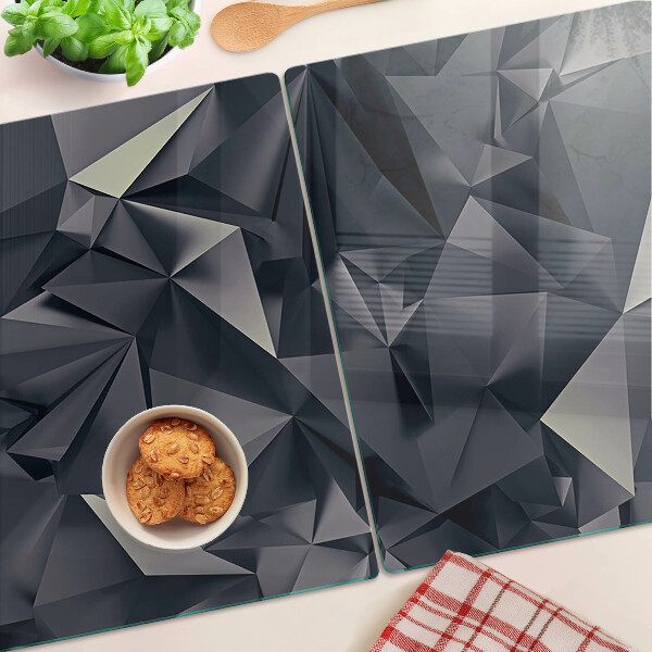Edzett üveg vágódeszka Geometria a szürke árnyalataiban