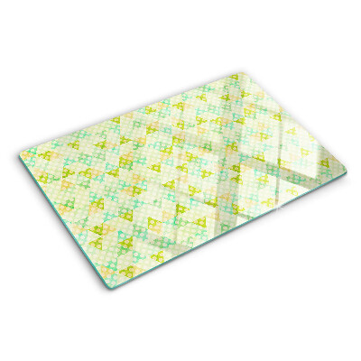 Üveg vágódeszka Geometria pasztell színekben
