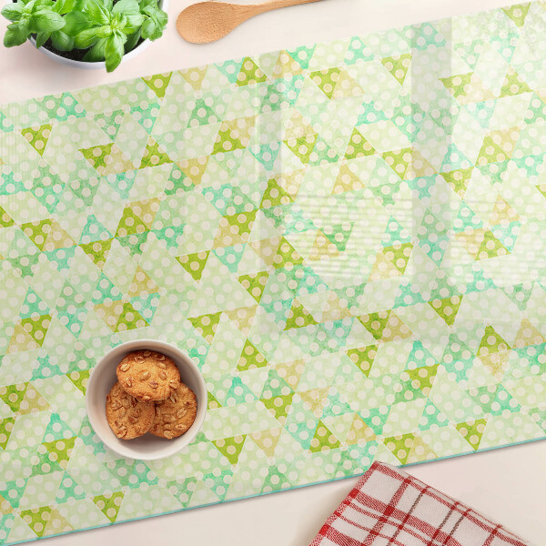 Üveg vágódeszka Geometria pasztell színekben