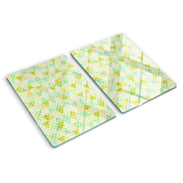 Üveg vágódeszka Geometria pasztell színekben