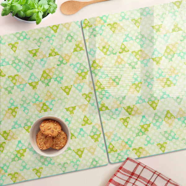 Üveg vágódeszka Geometria pasztell színekben