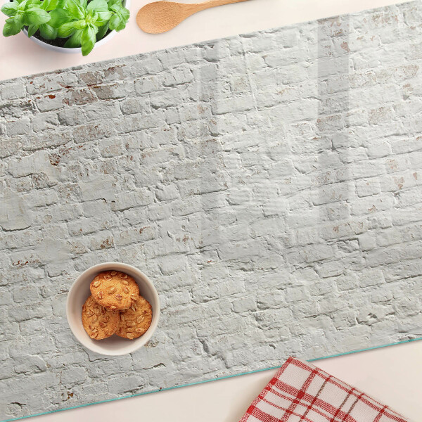 Üveg vágódeszka Téglafal loft stílusban