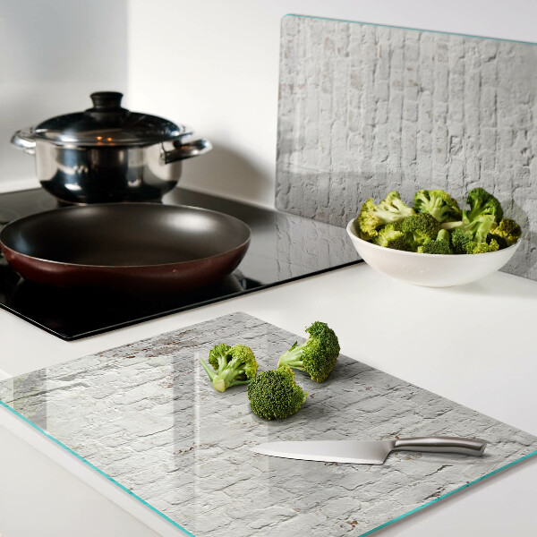 Üveg vágódeszka Téglafal loft stílusban