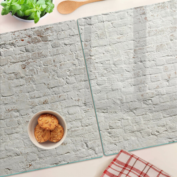 Üveg vágódeszka Téglafal loft stílusban