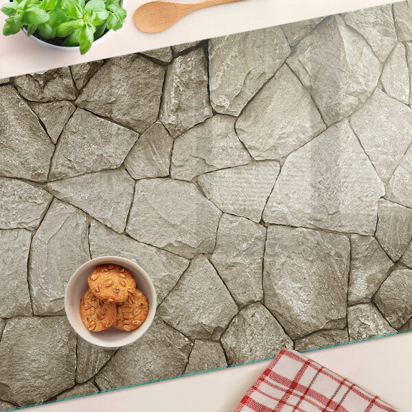 Üveg vágódeszka fényképpel Kőmozaik barna árnyalatokban