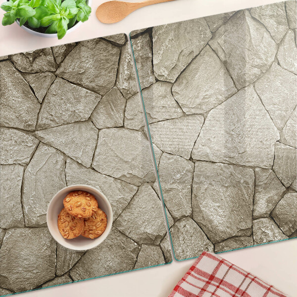Üveg vágódeszka fényképpel Kőmozaik barna árnyalatokban
