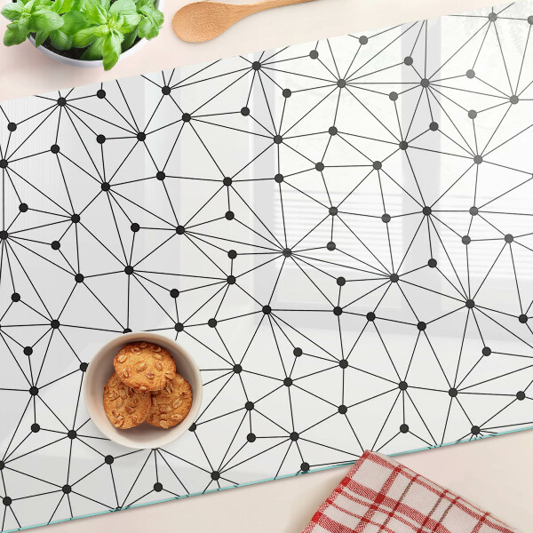 Edzett üveg vágódeszka Rács geometria