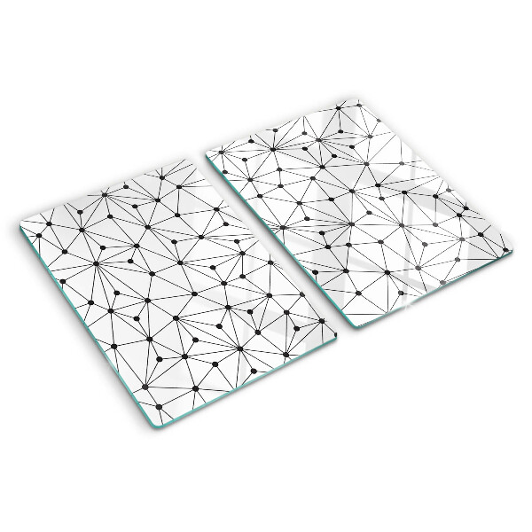 Edzett üveg vágódeszka Rács geometria
