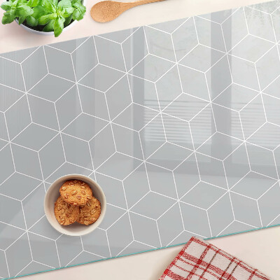 Edzett üveg vágódeszka Hatszögletű geometriai rács