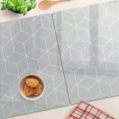 Edzett üveg vágódeszka Hatszögletű geometriai rács
