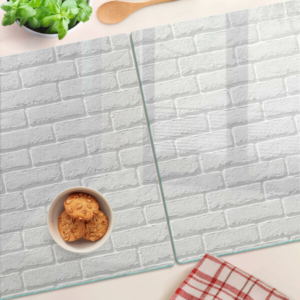 Üveg vágódeszka fényképpel Téglafal