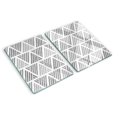 Üveg vágódeszka fényképpel Geometriai minták szürke árnyalatokban