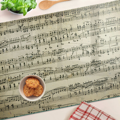 Edzett üveg vágódeszka Kották