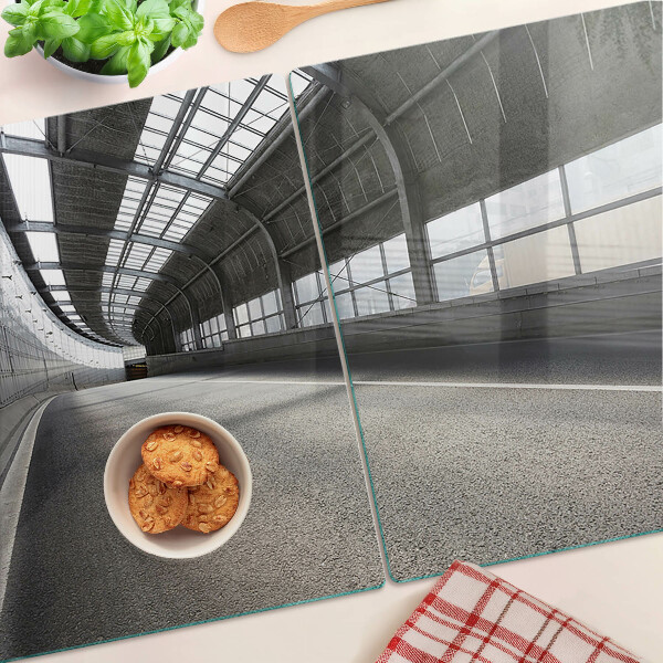 Edzett üveg vágódeszka Modern építészet és geometria