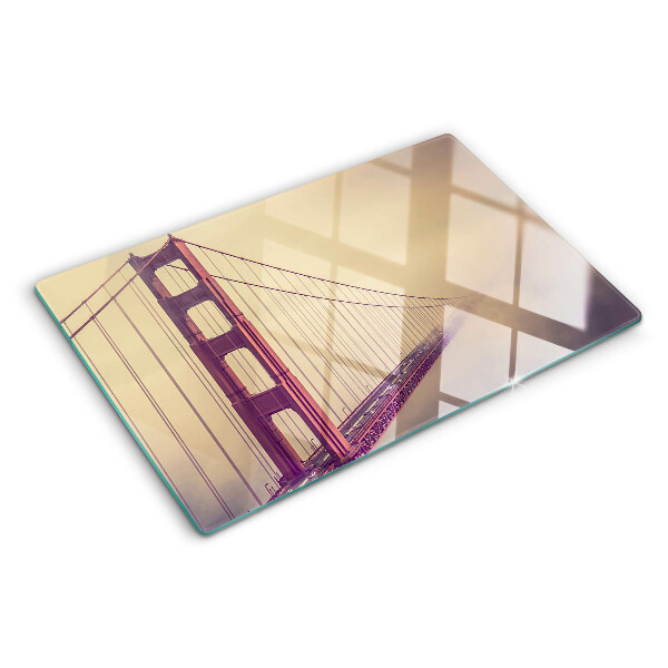 Edzett üveg vágódeszka Vintage Golden Gate híd