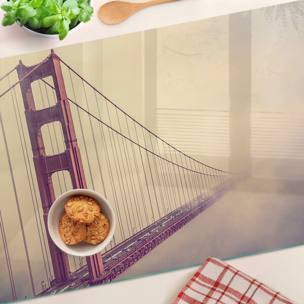 Edzett üveg vágódeszka Vintage Golden Gate híd