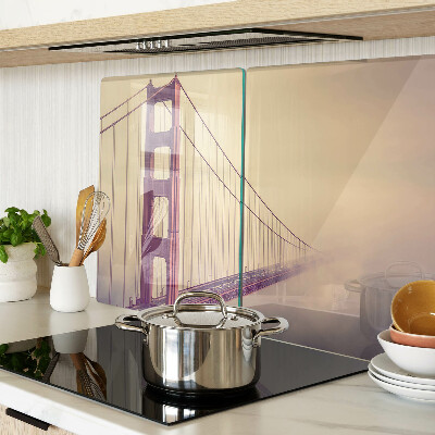Edzett üveg vágódeszka Vintage Golden Gate híd