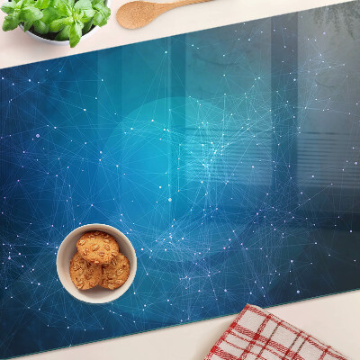 Edzett üveg vágódeszka Geometrikus vonalak és pontok motívuma