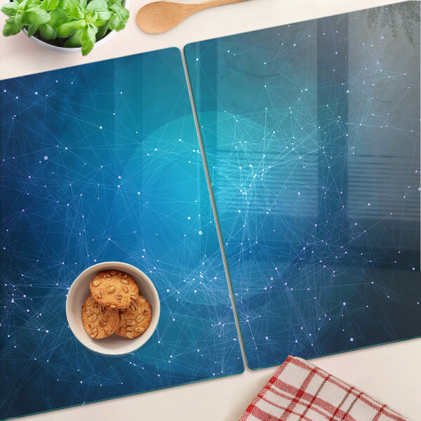 Edzett üveg vágódeszka Geometrikus vonalak és pontok motívuma