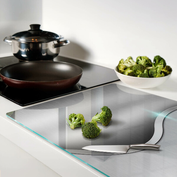 Üveg vágódeszka fényképpel Modern, hullámos dizájn