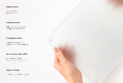 Edzett üveg vágódeszka hatszögletű, félig átlátszó kivitelben