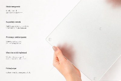 Edzett üveg vágódeszka hatszögletű, félig átlátszó kivitelben