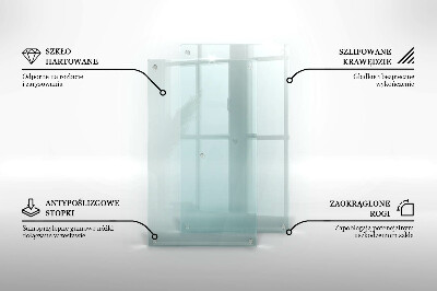 Üveg vágódeszka fényképpel kettős átlátszó kialakítással