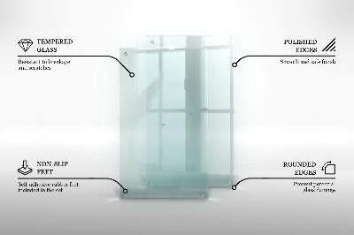 Üveg vágódeszka fényképpel kettős átlátszó kialakítással