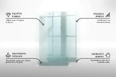 Üveg vágódeszka fényképpel kettős átlátszó kialakítással