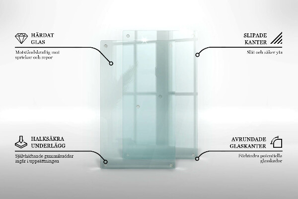 Üveg vágódeszka fényképpel kettős átlátszó kialakítással