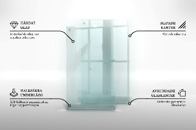 Üveg vágódeszka fényképpel kettős átlátszó kialakítással