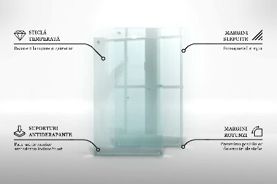 Üveg vágódeszka fényképpel kettős átlátszó kialakítással