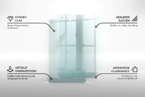 Üveg vágódeszka fényképpel kettős átlátszó kialakítással