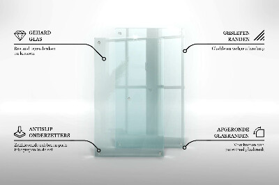 Üveg vágódeszka fényképpel kettős átlátszó kialakítással