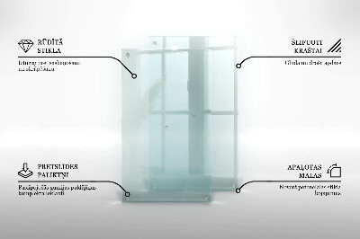 Üveg vágódeszka fényképpel kettős átlátszó kialakítással