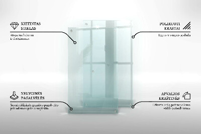 Üveg vágódeszka fényképpel kettős átlátszó kialakítással