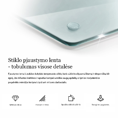 Üveg vágódeszka fényképpel kettős átlátszó kialakítással