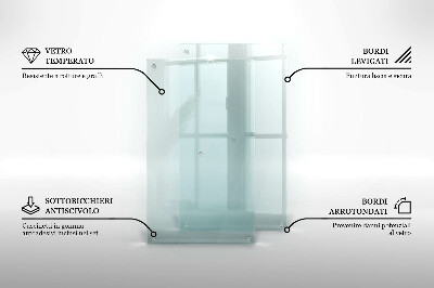 Üveg vágódeszka fényképpel kettős átlátszó kialakítással