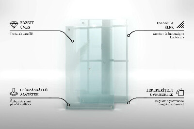 Üveg vágódeszka fényképpel kettős átlátszó kialakítással