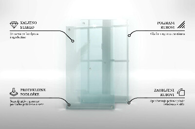 Üveg vágódeszka fényképpel kettős átlátszó kialakítással