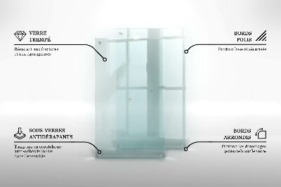 Üveg vágódeszka fényképpel kettős átlátszó kialakítással